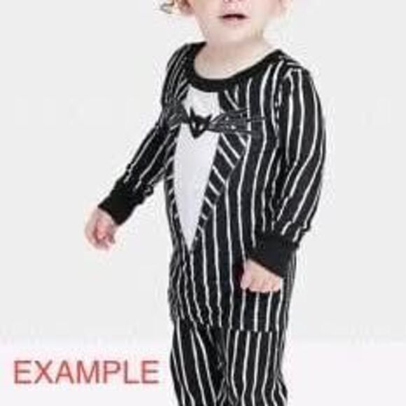 NEW Disney 2pc Baby Jack Skellington Nightmare Before Christmas Pajamas - Picture 6 of 7